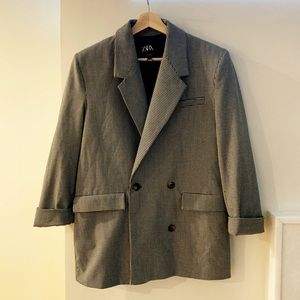 Zara Gingham Blazer